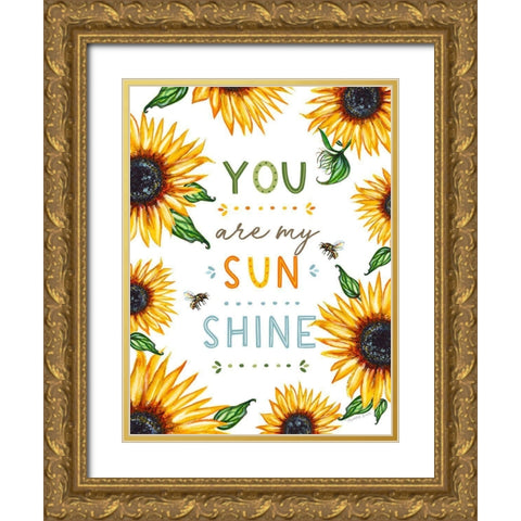 My Sunshine Gold Ornate Wood Framed Art Print with Double Matting by Tyndall, Elizabeth