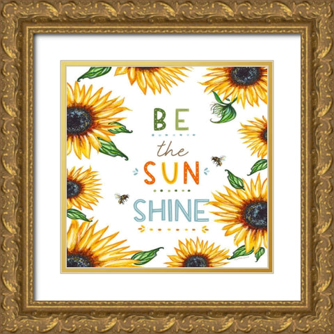 Be the Sunshine Gold Ornate Wood Framed Art Print with Double Matting by Tyndall, Elizabeth