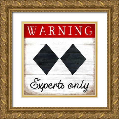 Experts Only Gold Ornate Wood Framed Art Print with Double Matting by Tyndall, Elizabeth