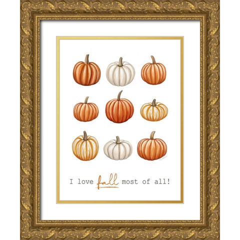 Fall Favorite II Gold Ornate Wood Framed Art Print with Double Matting by Tyndall, Elizabeth