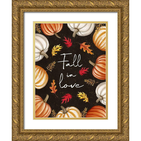 Fall in Love Gold Ornate Wood Framed Art Print with Double Matting by Tyndall, Elizabeth