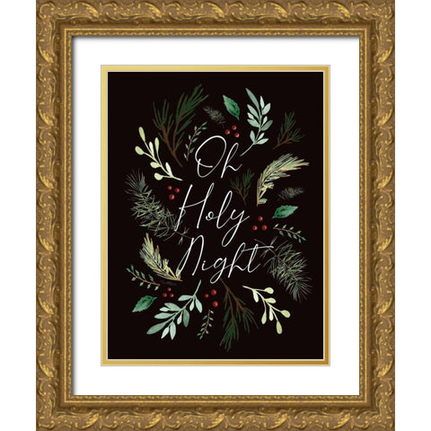 Oh Holy Night Gold Ornate Wood Framed Art Print with Double Matting by Tyndall, Elizabeth