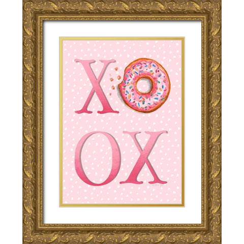 XoXo Gold Ornate Wood Framed Art Print with Double Matting by Tyndall, Elizabeth