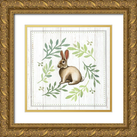 Bunny I Gold Ornate Wood Framed Art Print with Double Matting by Tyndall, Elizabeth