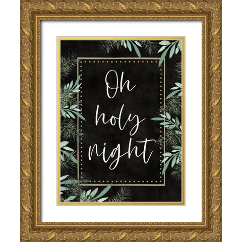 Oh Holy Night Gold Ornate Wood Framed Art Print with Double Matting by Tyndall, Elizabeth