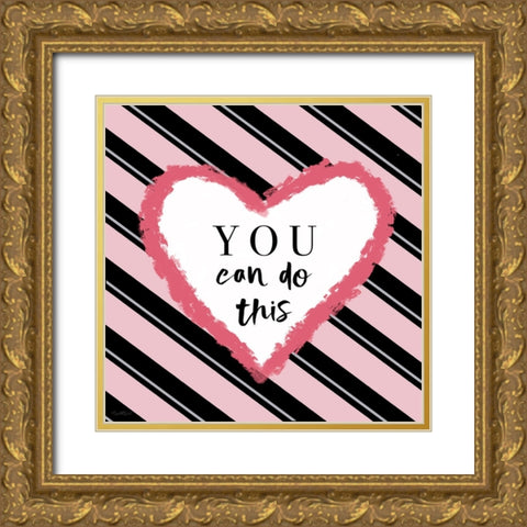 You Can Do This Gold Ornate Wood Framed Art Print with Double Matting by Tyndall, Elizabeth