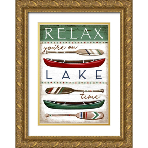 Lake Time Gold Ornate Wood Framed Art Print with Double Matting by Tyndall, Elizabeth