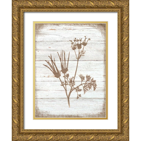 Rustic Heart IV Gold Ornate Wood Framed Art Print with Double Matting by Tyndall, Elizabeth