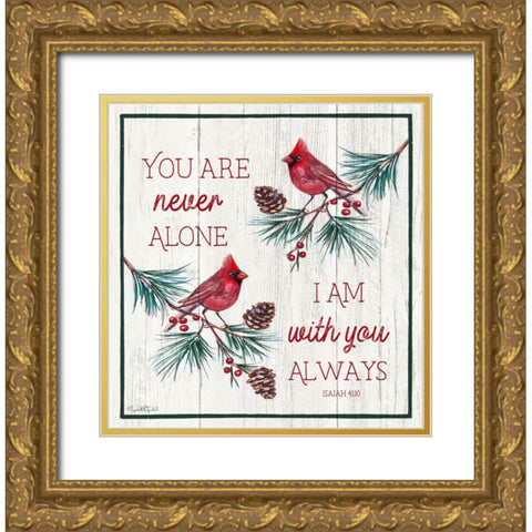 With You Always Gold Ornate Wood Framed Art Print with Double Matting by Tyndall, Elizabeth