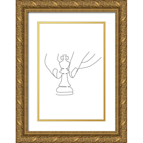 Making Moves Gold Ornate Wood Framed Art Print with Double Matting by JJ Design House