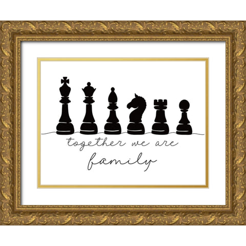 We Are Family II Gold Ornate Wood Framed Art Print with Double Matting by JJ Design House