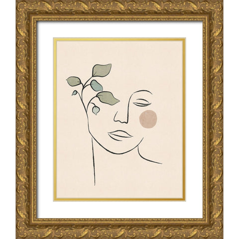 Face Plant Gold Ornate Wood Framed Art Print with Double Matting by JJ Design House