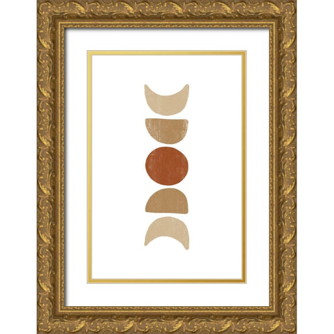 Moonrise Gold Ornate Wood Framed Art Print with Double Matting by JJ Design House