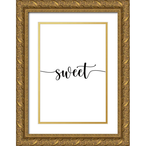Sweet   Gold Ornate Wood Framed Art Print with Double Matting by JJ Design House