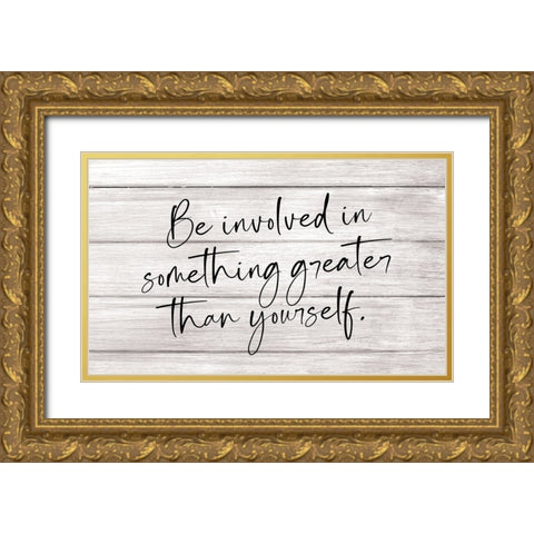 Something Greater Gold Ornate Wood Framed Art Print with Double Matting by JJ Design