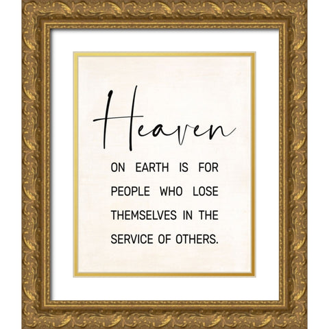 Heaven on Earth Gold Ornate Wood Framed Art Print with Double Matting by JJ Design
