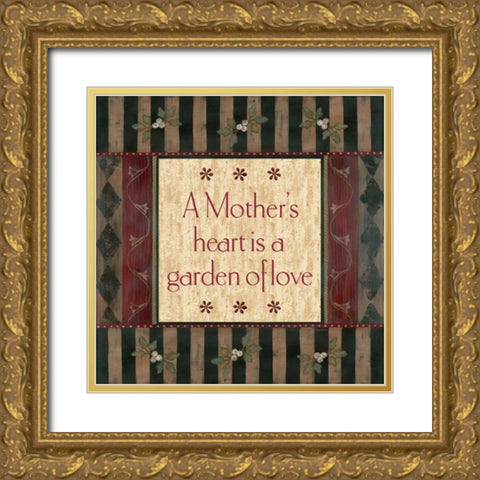 Fleurs Gold Ornate Wood Framed Art Print with Double Matting by Moulton, Jo