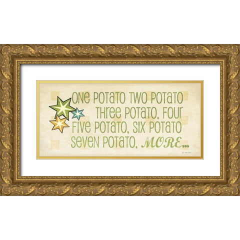 One Potato Gold Ornate Wood Framed Art Print with Double Matting by Moulton, Jo