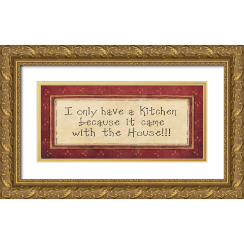 My Kitchen Gold Ornate Wood Framed Art Print with Double Matting by Moulton, Jo