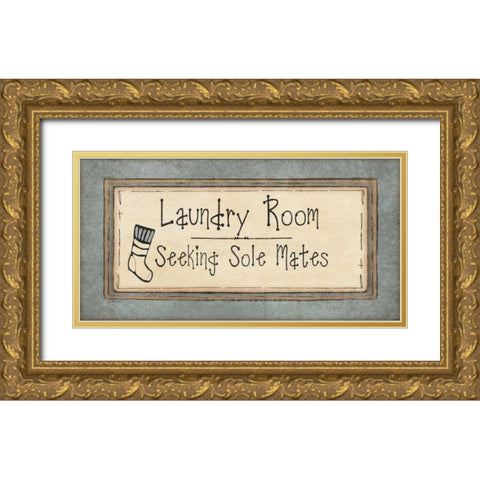 Sole Mates Gold Ornate Wood Framed Art Print with Double Matting by Moulton, Jo