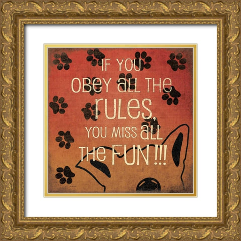 Fun Gold Ornate Wood Framed Art Print with Double Matting by Moulton, Jo