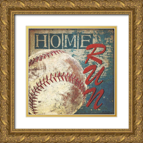 Home Run Gold Ornate Wood Framed Art Print with Double Matting by Moulton, Jo