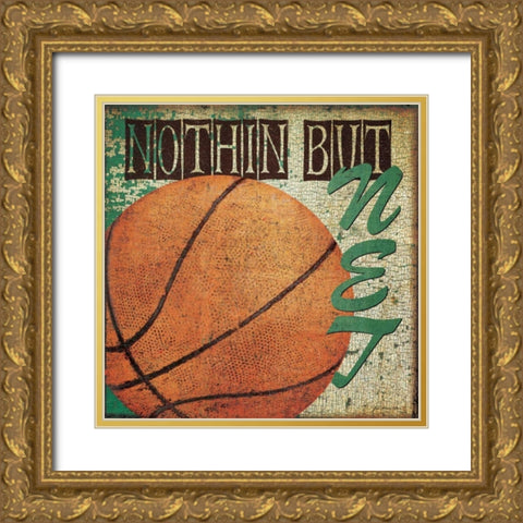Nothin But Net Gold Ornate Wood Framed Art Print with Double Matting by Moulton, Jo
