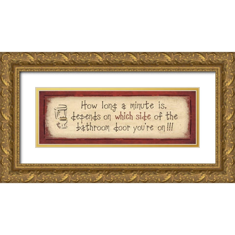 A Minute Gold Ornate Wood Framed Art Print with Double Matting by Moulton, Jo