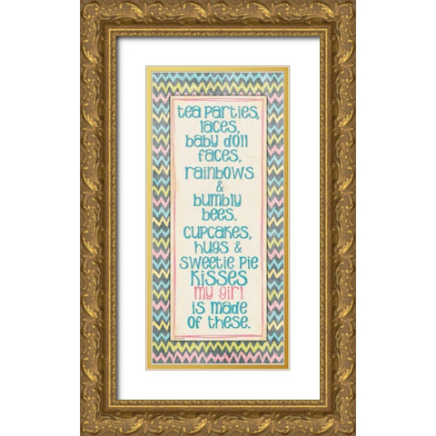 My Girl Gold Ornate Wood Framed Art Print with Double Matting by Moulton, Jo