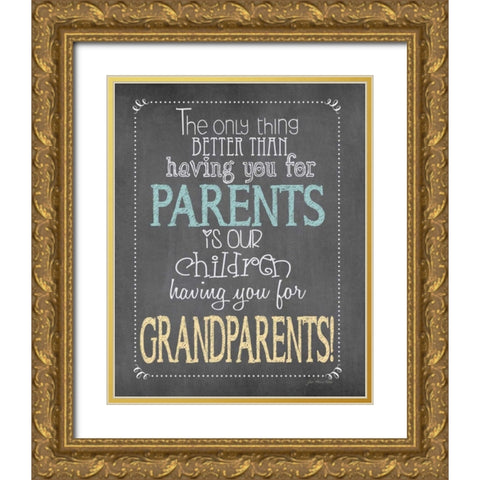 Parents Grandparents Gold Ornate Wood Framed Art Print with Double Matting by Moulton, Jo