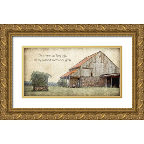 On a Farm Gold Ornate Wood Framed Art Print with Double Matting by Moulton, Jo