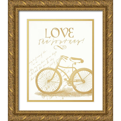 Faux Gold Journey Gold Ornate Wood Framed Art Print with Double Matting by Moulton, Jo