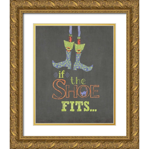 If the Shoe Fits Gold Ornate Wood Framed Art Print with Double Matting by Moulton, Jo