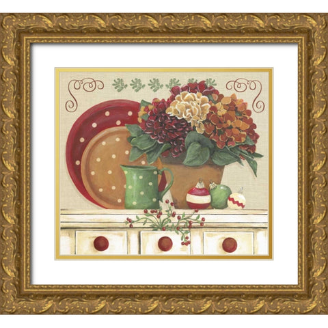 Setting the Season Gold Ornate Wood Framed Art Print with Double Matting by Moulton, Jo