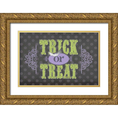 Trick or Treat Gold Ornate Wood Framed Art Print with Double Matting by Moulton, Jo