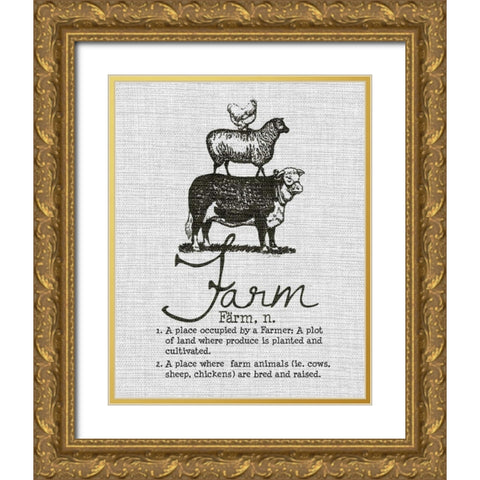 Farmers Wife Gold Ornate Wood Framed Art Print with Double Matting by Moulton, Jo