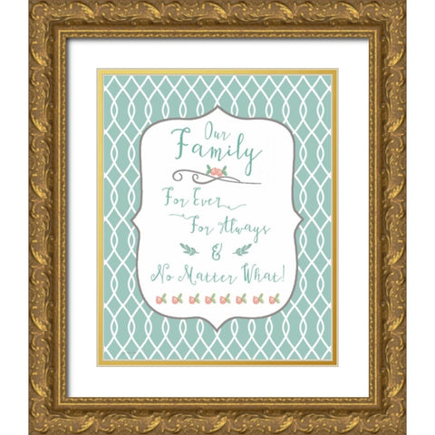 Family Gold Ornate Wood Framed Art Print with Double Matting by Moulton, Jo