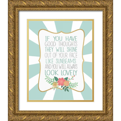 Look Lovely Gold Ornate Wood Framed Art Print with Double Matting by Moulton, Jo