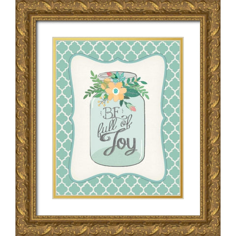 Full of Joy Gold Ornate Wood Framed Art Print with Double Matting by Moulton, Jo