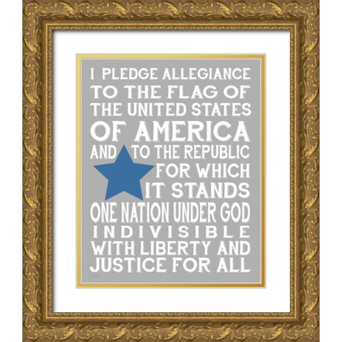 Pledge III Gold Ornate Wood Framed Art Print with Double Matting by Moulton, Jo
