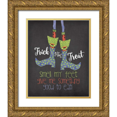 Smell My Feet Gold Ornate Wood Framed Art Print with Double Matting by Moulton, Jo