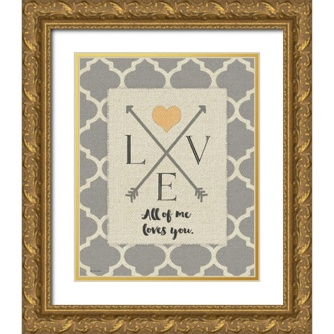 All of Me Gold Ornate Wood Framed Art Print with Double Matting by Moulton, Jo