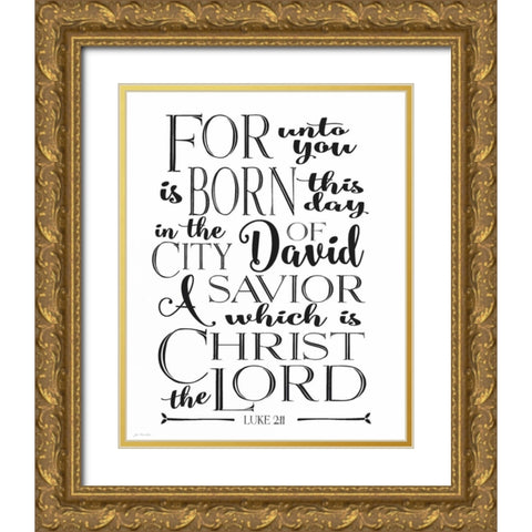 Christ the Lord Gold Ornate Wood Framed Art Print with Double Matting by Moulton, Jo