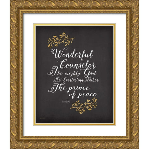 He Will Be Called Gold Ornate Wood Framed Art Print with Double Matting by Moulton, Jo