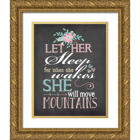 Let Her Sleep Gold Ornate Wood Framed Art Print with Double Matting by Moulton, Jo
