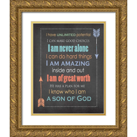 Son of God Gold Ornate Wood Framed Art Print with Double Matting by Moulton, Jo
