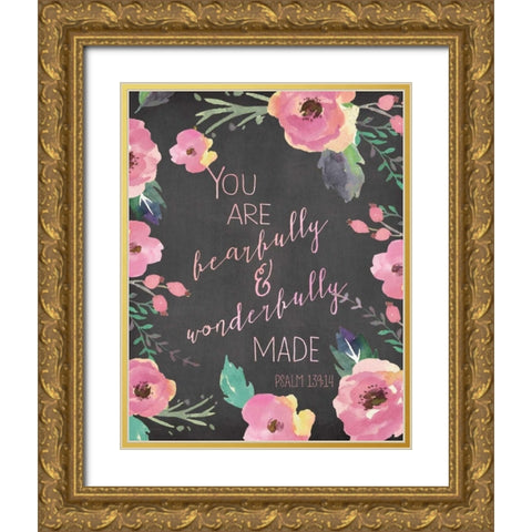 Fearfully and Wonderfully Gold Ornate Wood Framed Art Print with Double Matting by Moulton, Jo