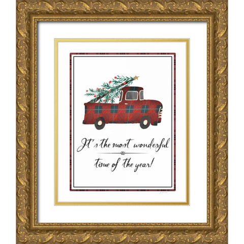 Most Wonderful Time of the Year Gold Ornate Wood Framed Art Print with Double Matting by Moulton, Jo