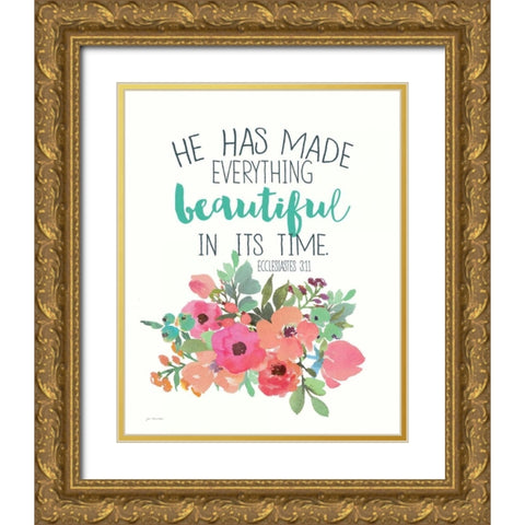 Beautiful Gold Ornate Wood Framed Art Print with Double Matting by Moulton, Jo