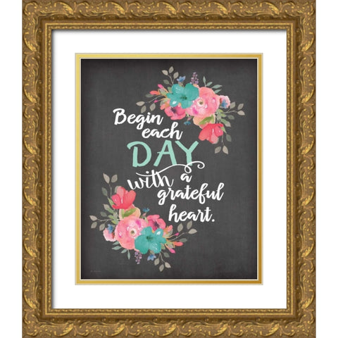 Each Day Gold Ornate Wood Framed Art Print with Double Matting by Moulton, Jo